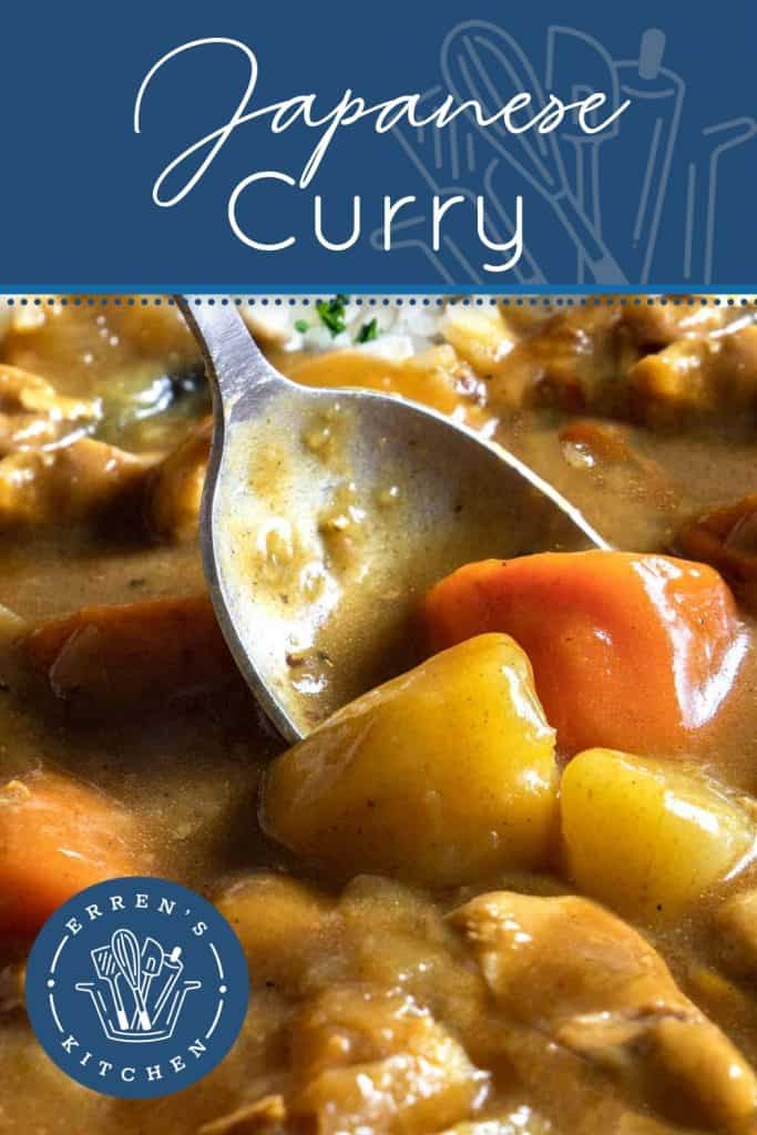 Japanese Curry being served with a spoonful