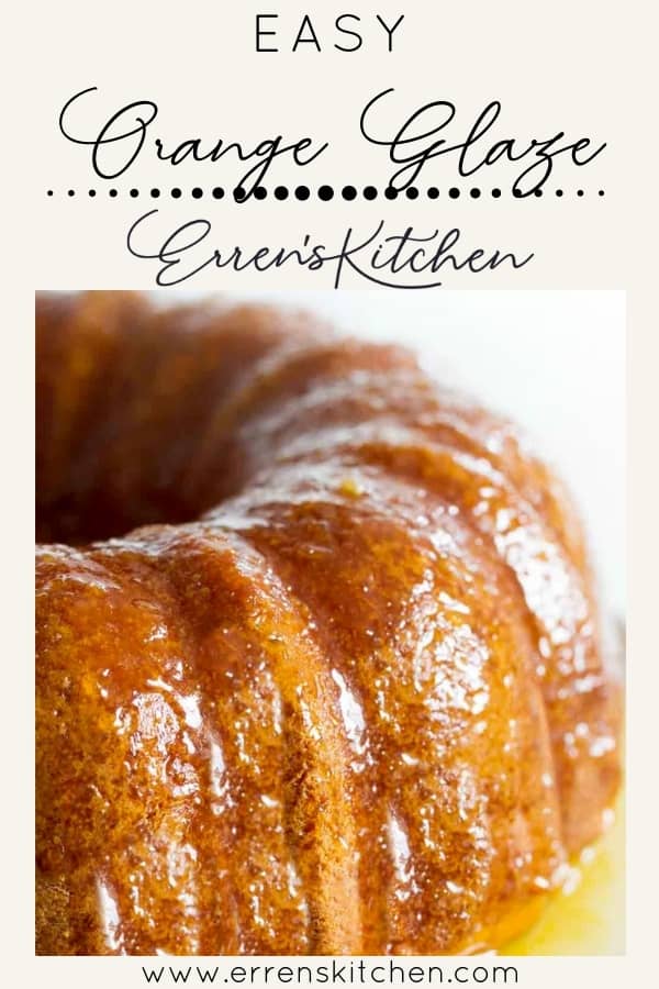 An orange cake covered in the wet claze