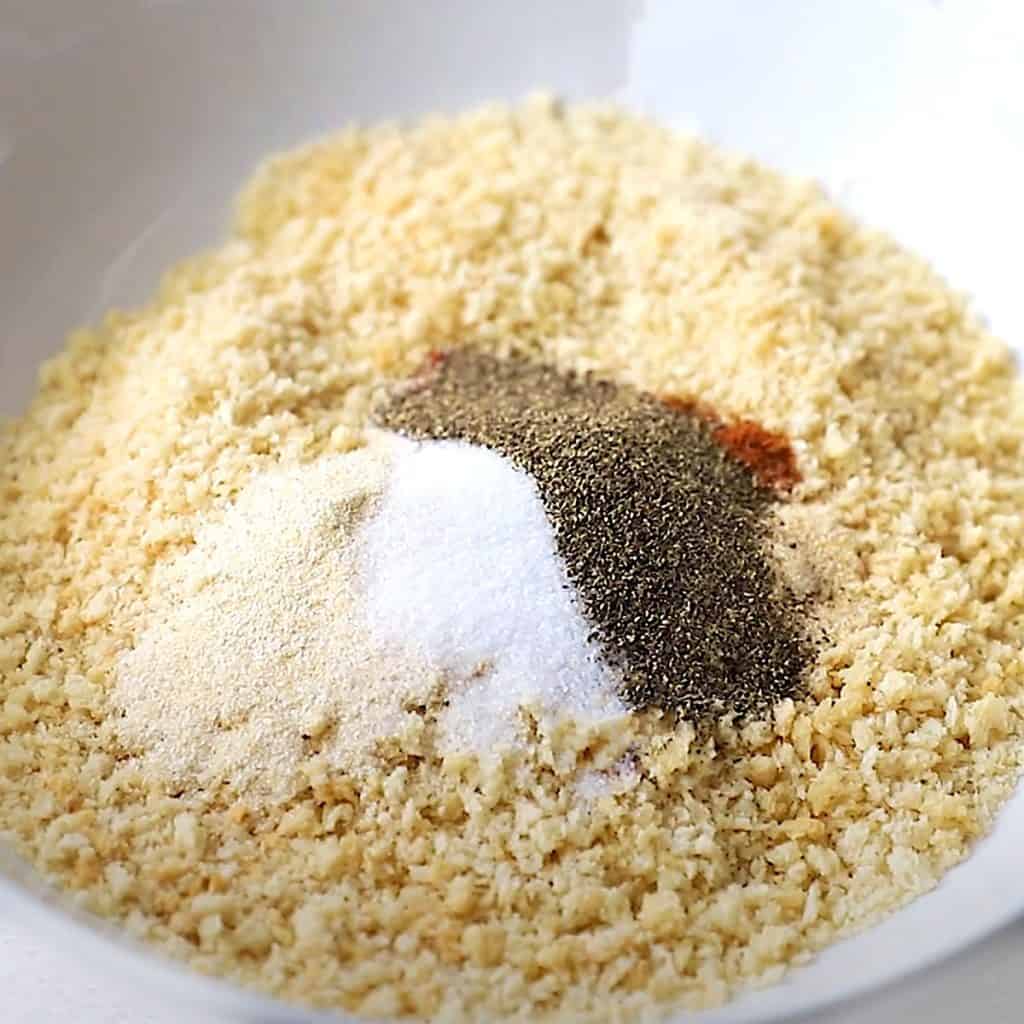 breadcrumbs and spices in a bowl