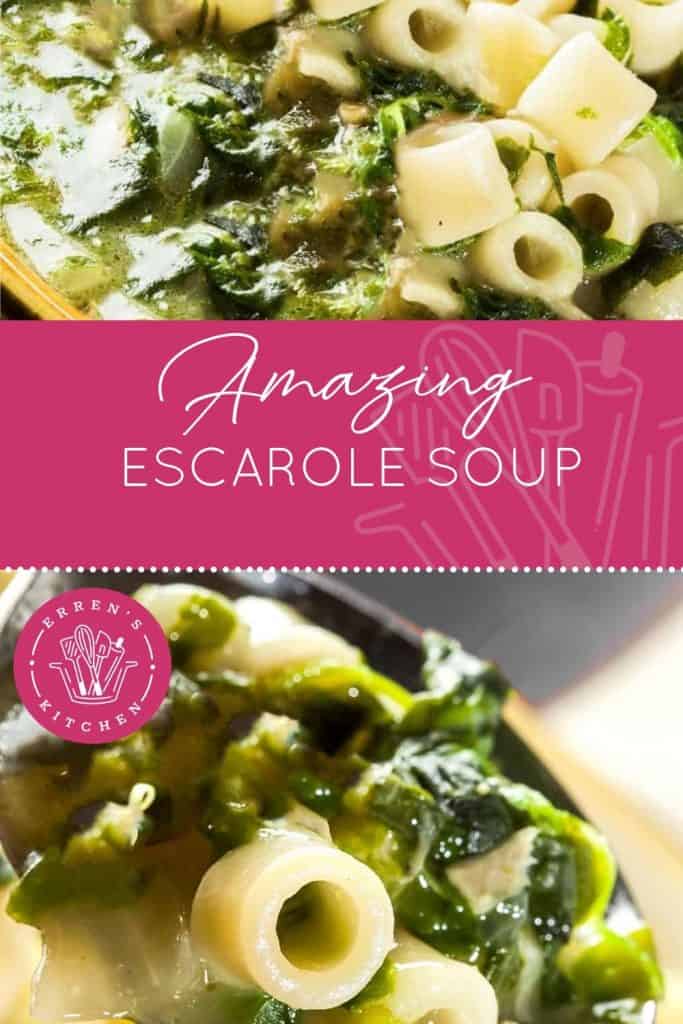 escarole soup ready to eat