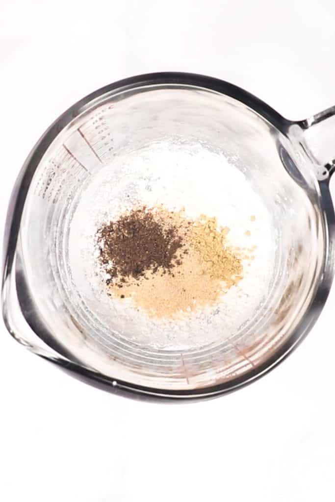 cornflour, and spices in a bowl