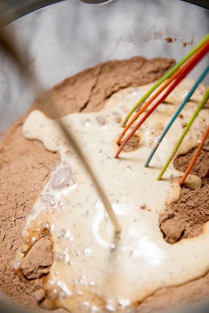 wet and dry mixtures being combined