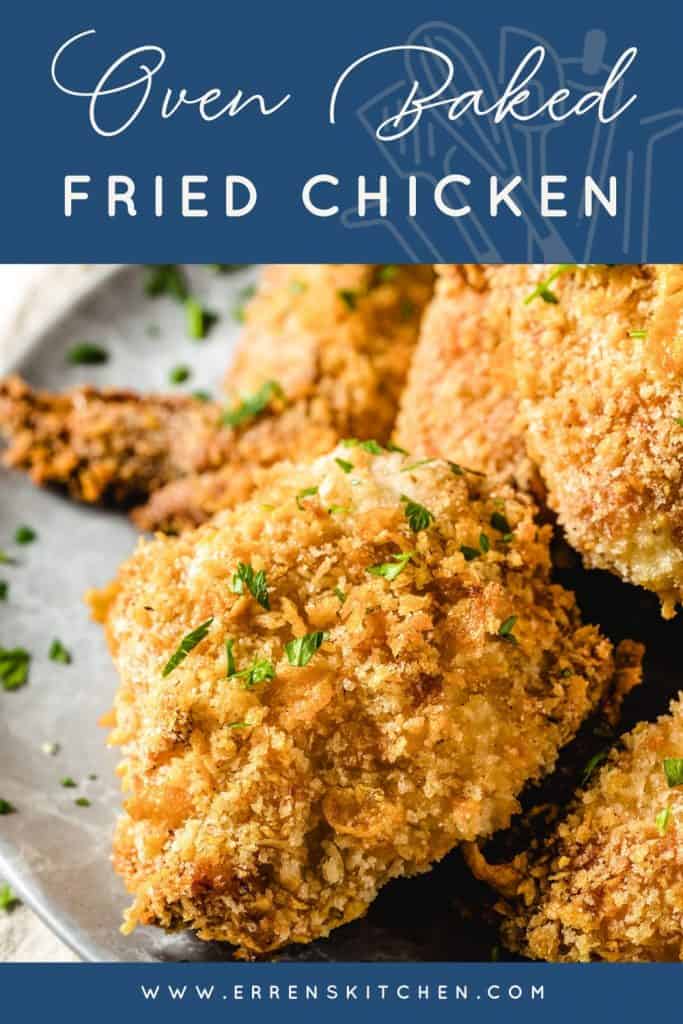 Homemade Oven Baked Fried Chicken Ready to Eat