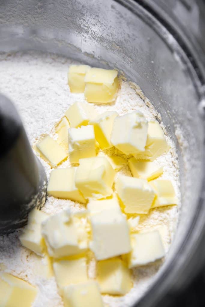 butter added to dry ingredients n the mixer