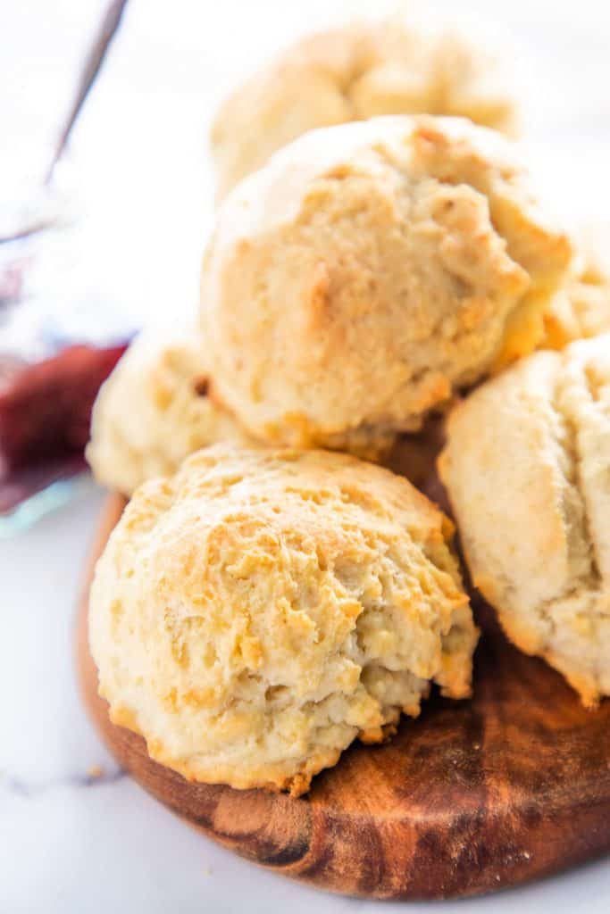drop biscuits on a plate