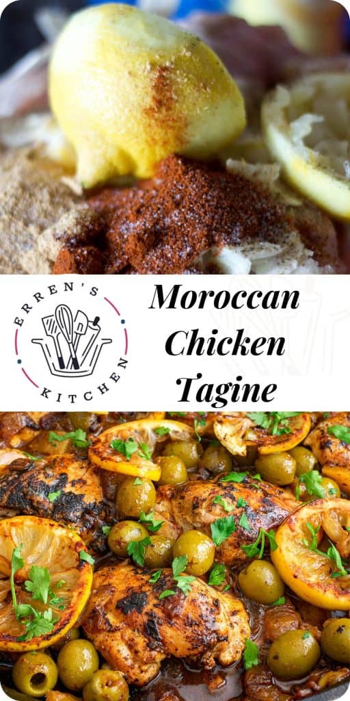 Moroccan Lemon Olive Chicken: Chicken thighs, olives, and lemons