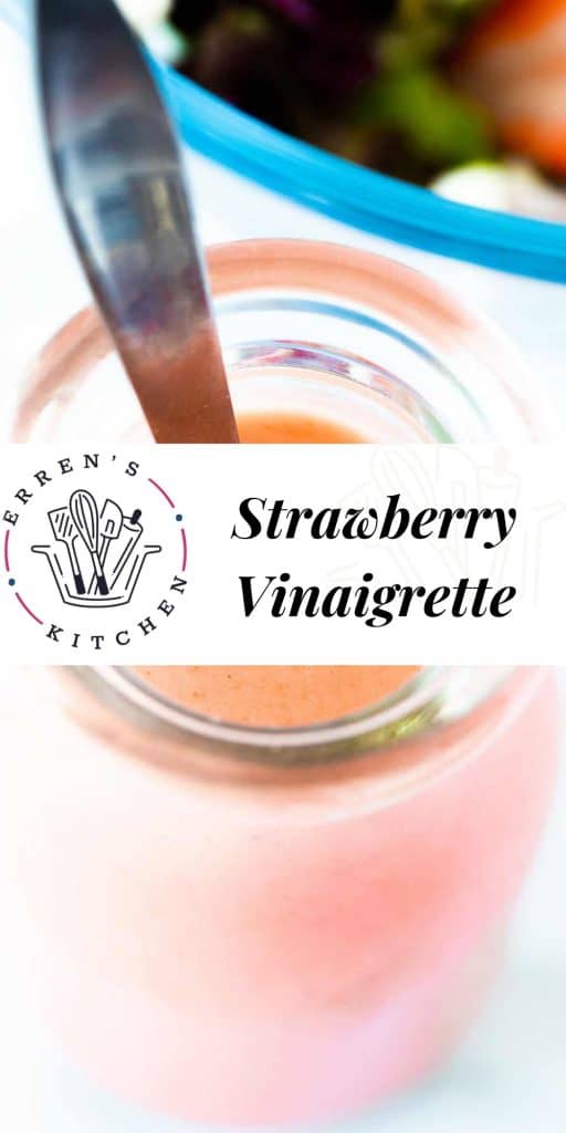 a jar of strawberry vinaigrette