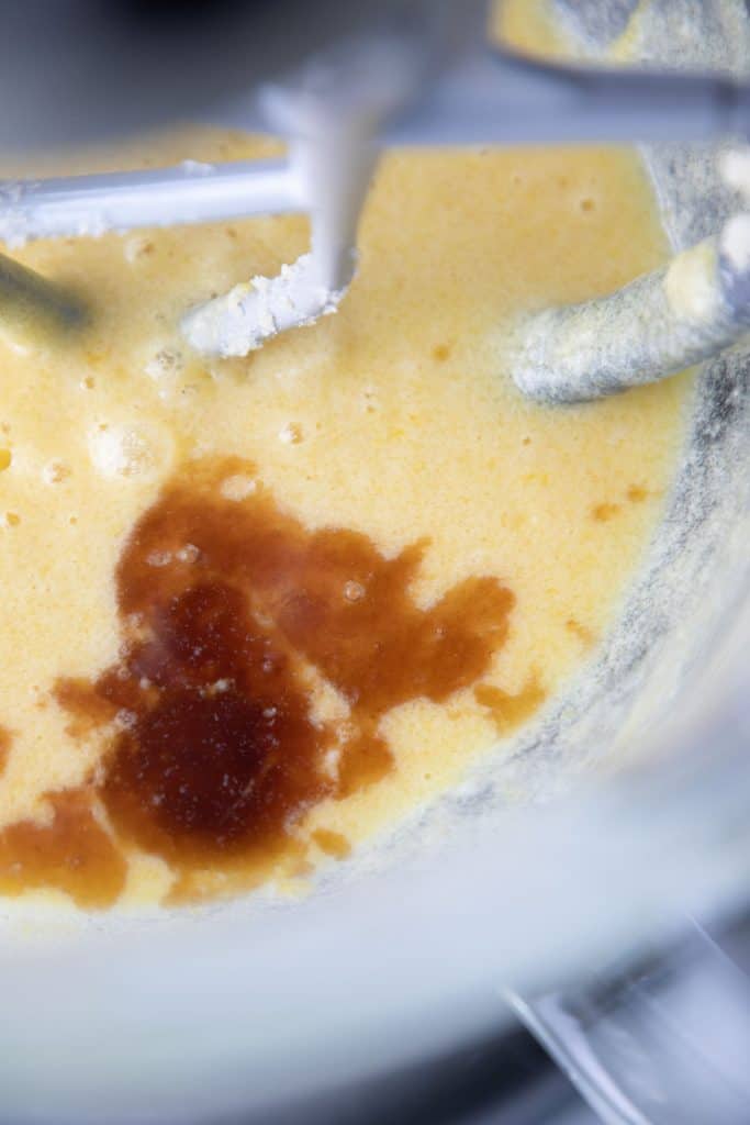 vanilla added to the batter