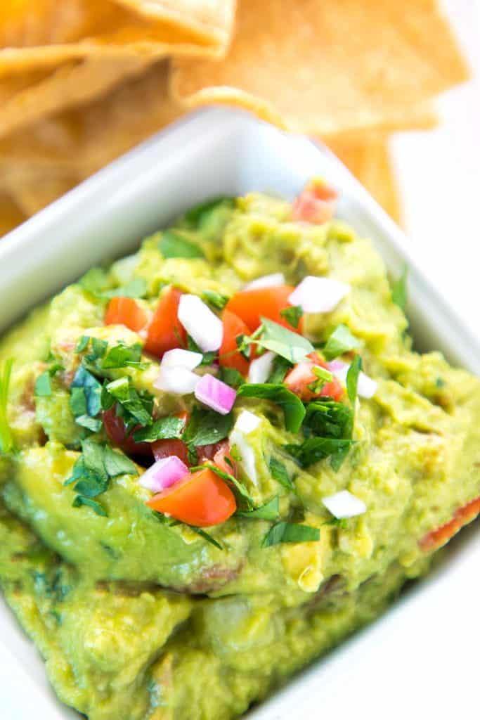 a bowl of freshly made guacamole