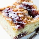 a slice of Raspberry Coffee Cake