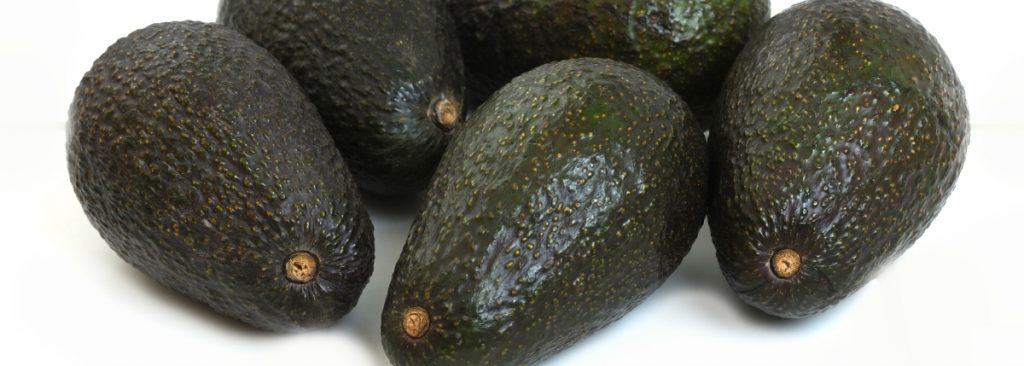 avacados on a white surface