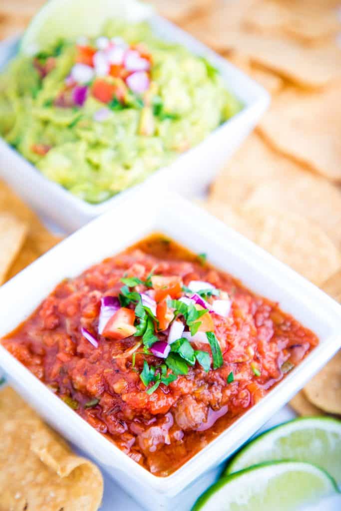 salsa in a bowl ready to eat