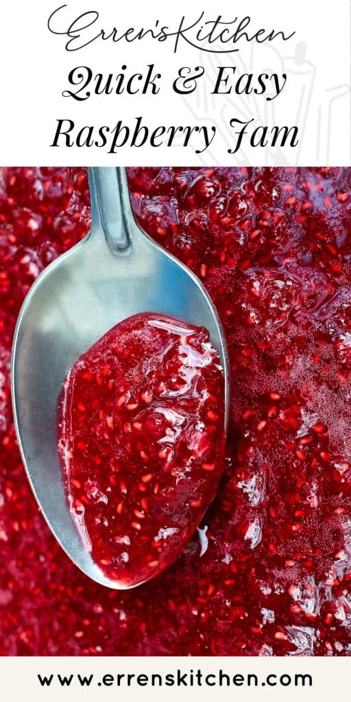 a spoon in a pan of cooking jam