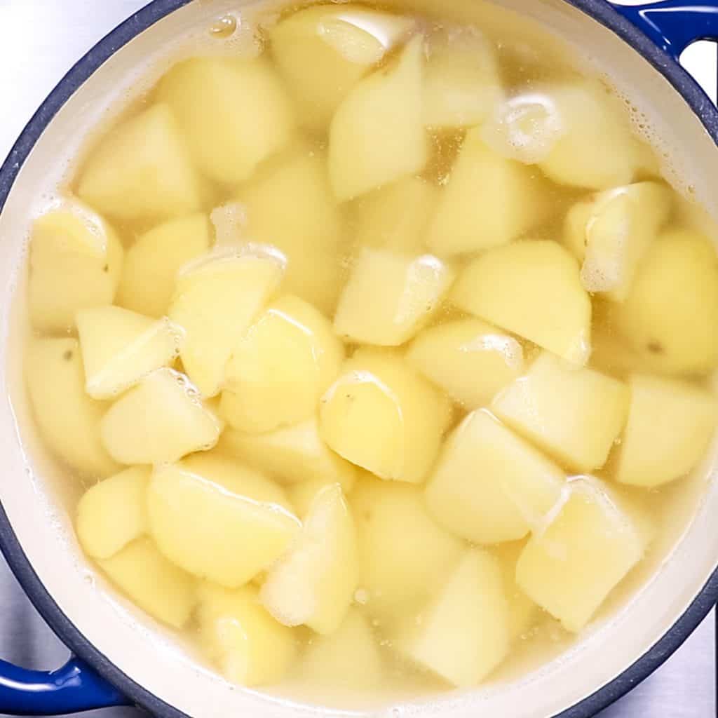 potatoes cooking in water