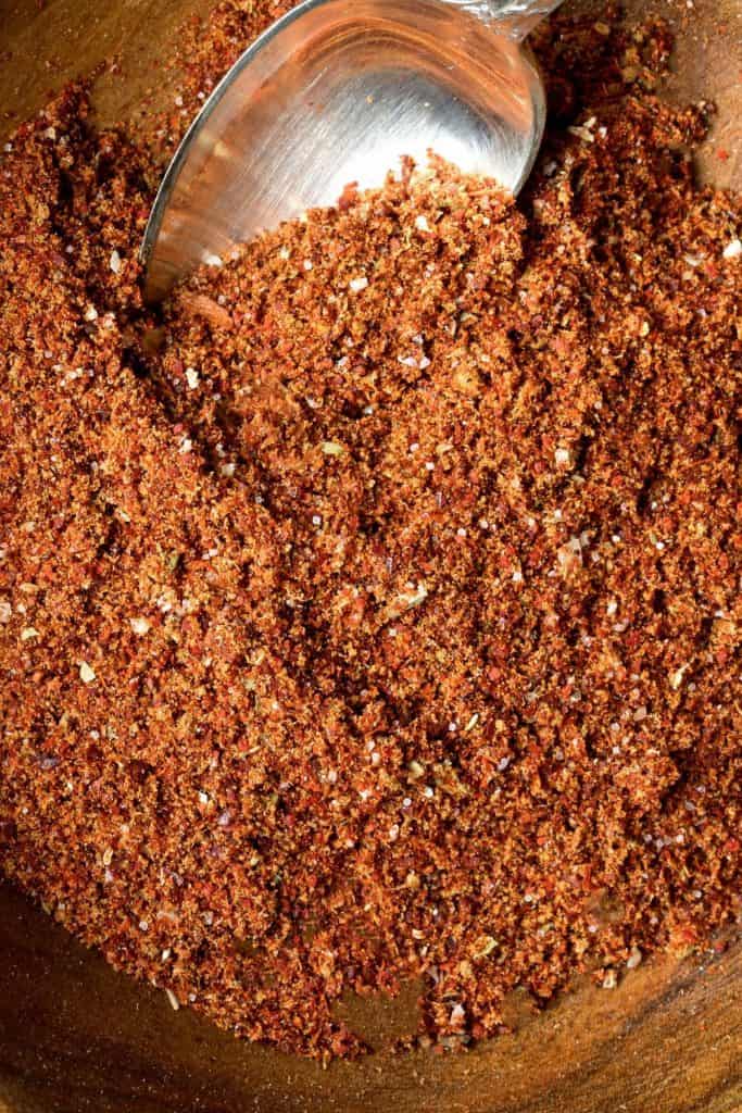 the shrimp taco seasoning mixed in a bowl