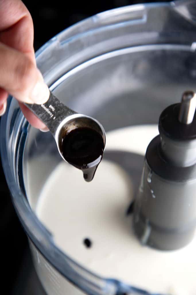 vanilla extract being added to cream