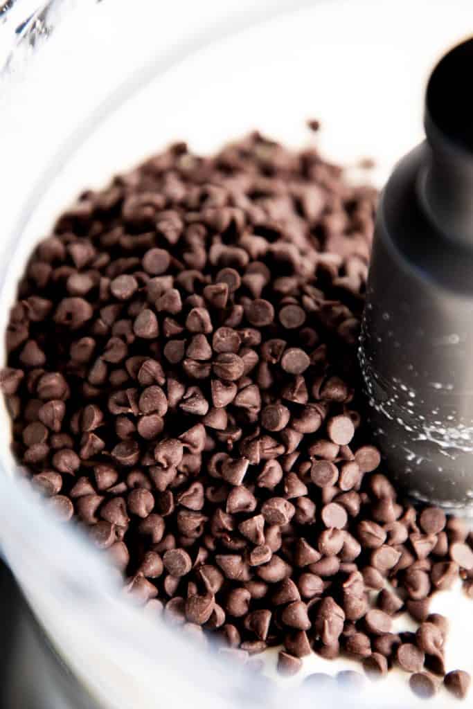 chocolate chips added to the ice cream mixture