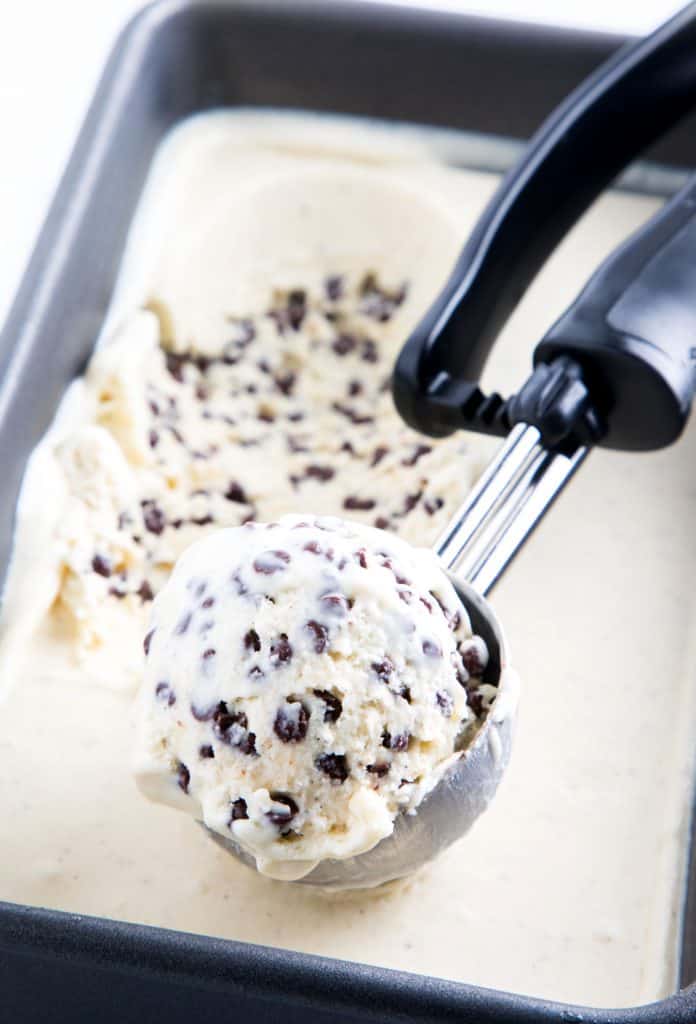 ice cream being scooped