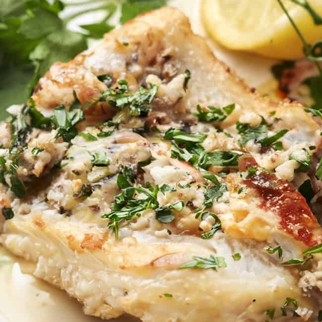 Simple Garlic Butter Cod Fillets