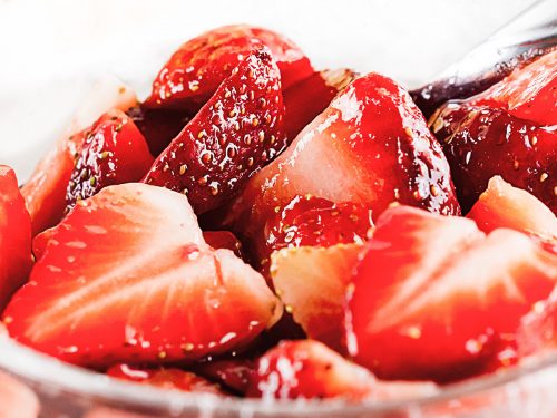 Macerated Strawberries with Sugar
