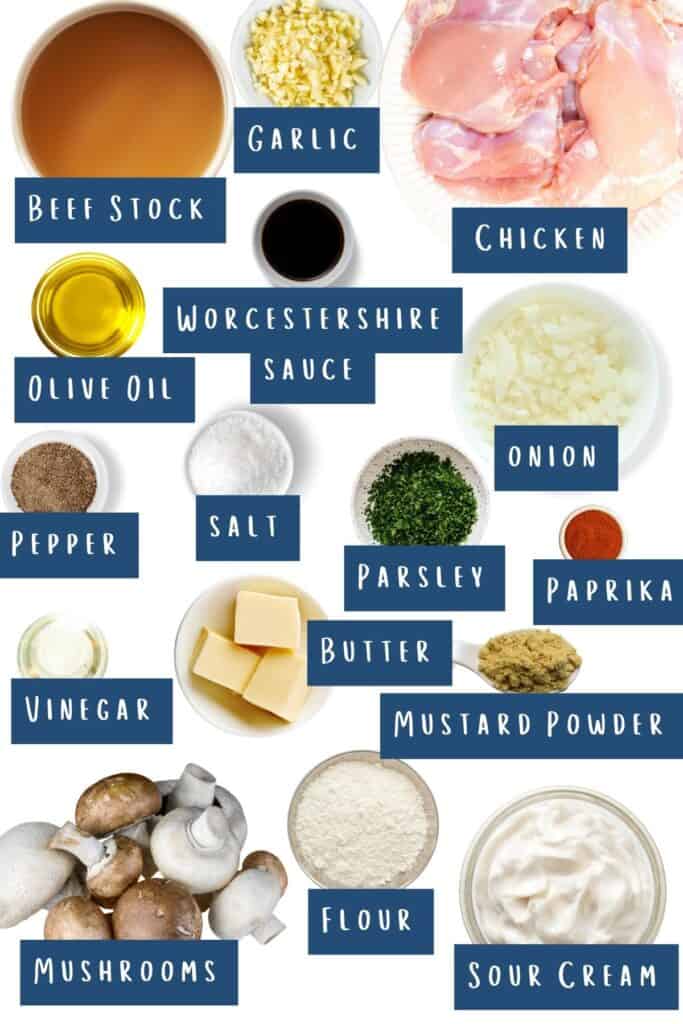 all of the ingredients for this recipe laid out on a table.