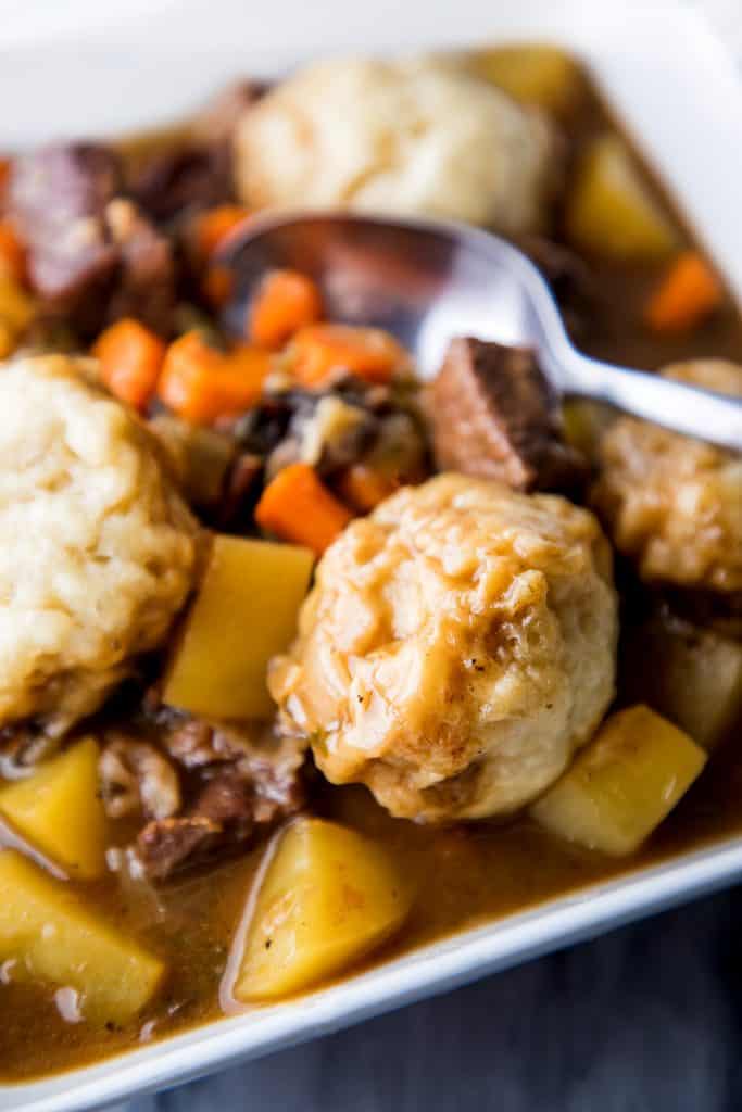 stew and dumplings