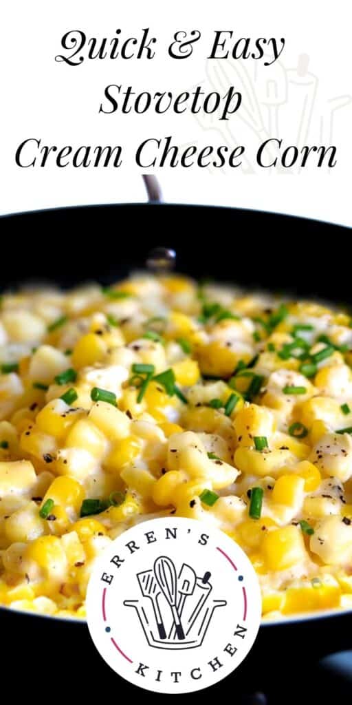 creamed corn in a pan ready to serve