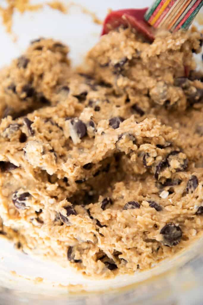 chocolate chip cookie dough with oatmeal