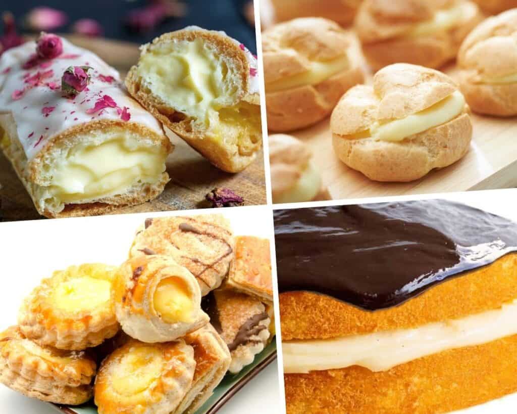 pastries filled with pastry cream