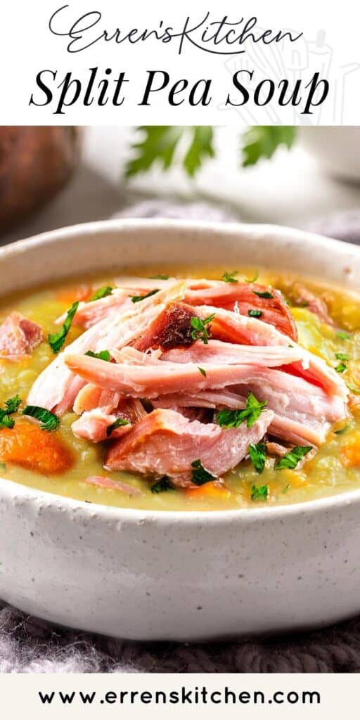 Easy Slow Cooker Split Pea Soup with Ham - Leftover Ham Soup