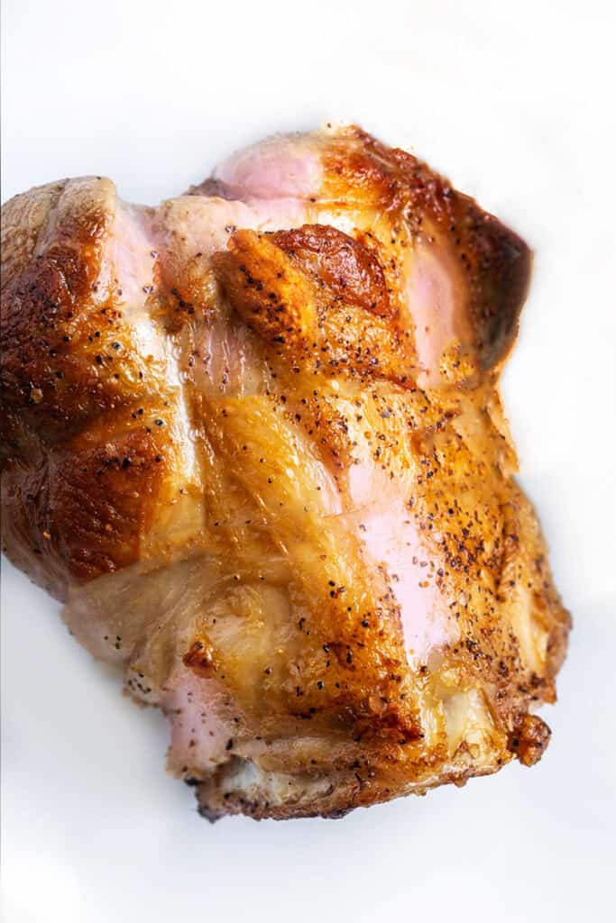 a browned ham joint