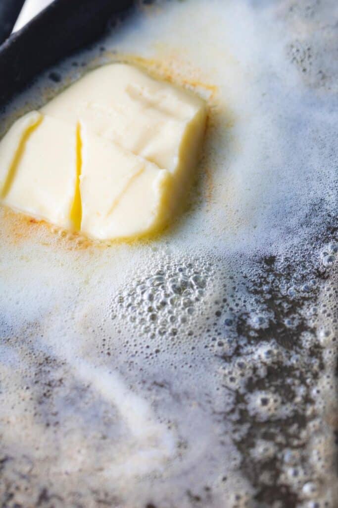 oil and butter in a pan