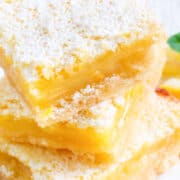 a pile of lemon squares