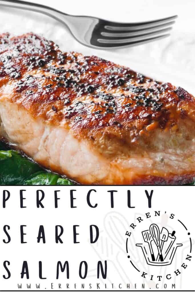 a golden brown salmon fillet