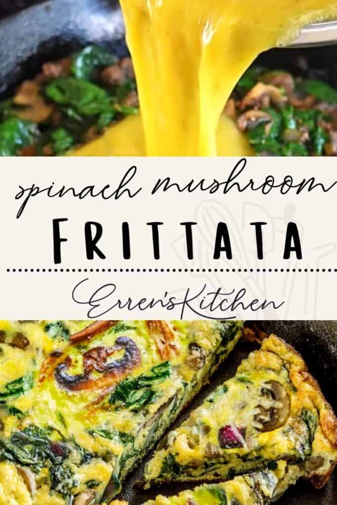 a Easy Spinach Mushroom Frittata being cooked