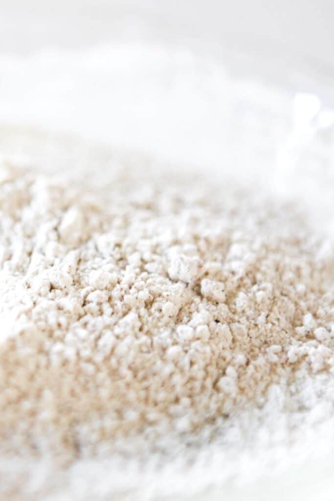 seasoned flour on a plate