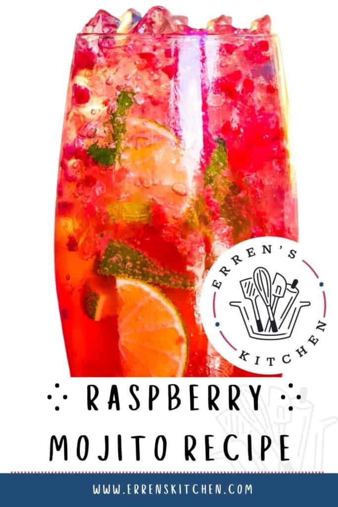 a bright colored Raspberry Mojito