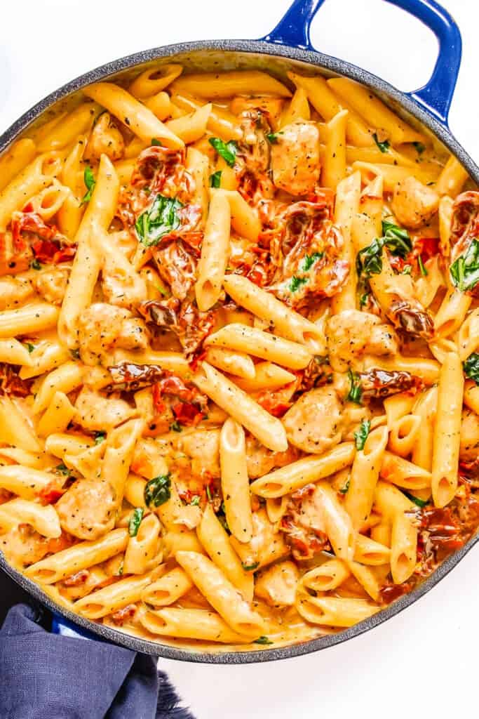 Chicken, Sundried Tomatoes, and pasta in a creamy sauce Pasta