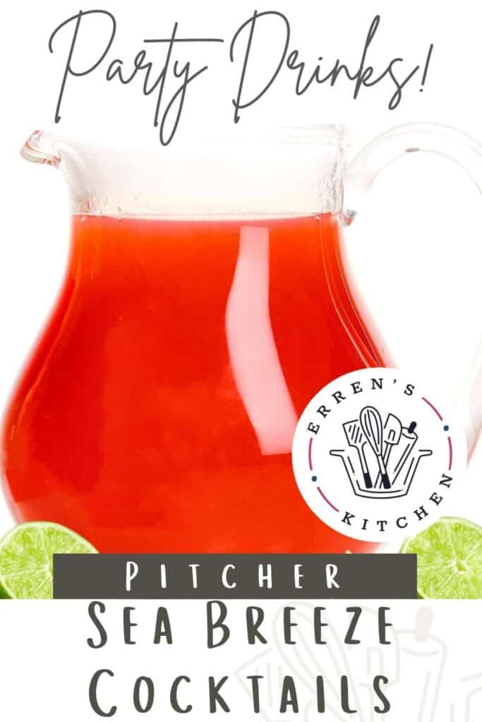 a pitcher of sea breeze cocktails
