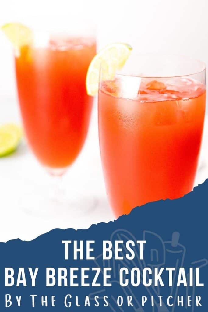 bay breeze cocktails with limes on the glass