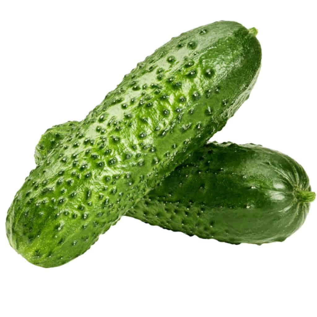 dos pepinos con un fondo blanco