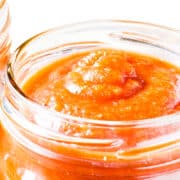 two glass jars filled with Fresh Tomato Sauce