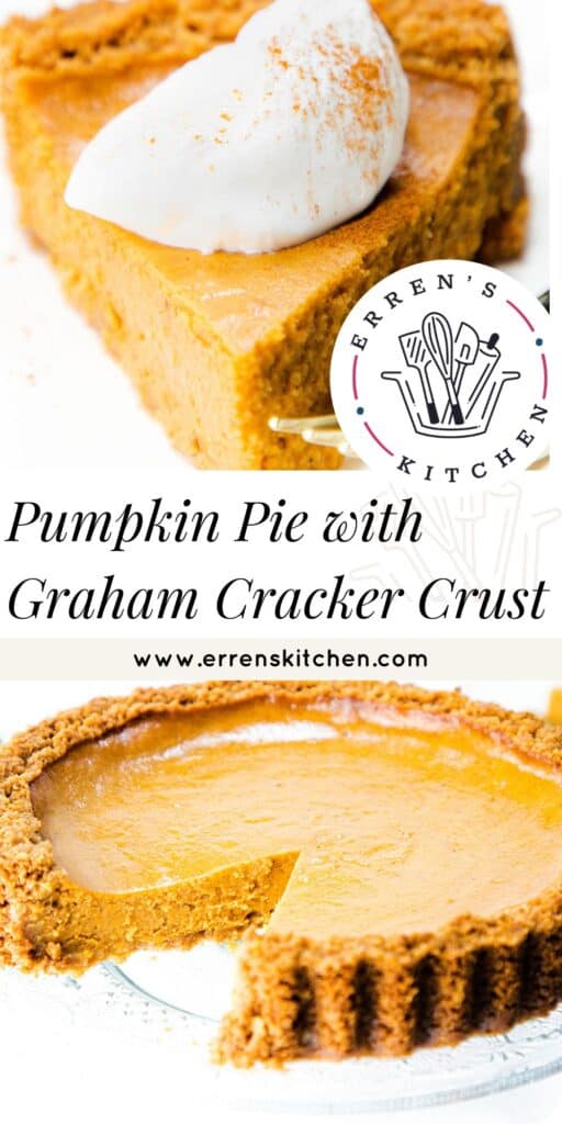 a slice of pumpkin pie with the cut pie