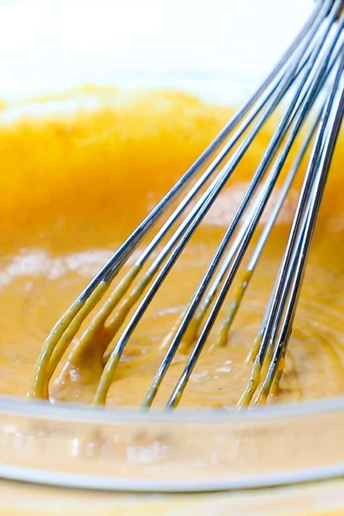 the filling mixed in a bowl