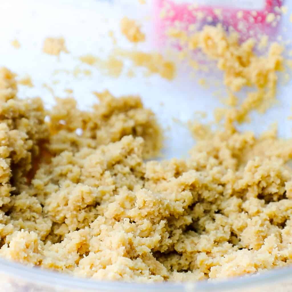 the creamed butter and sugar in a bowl
