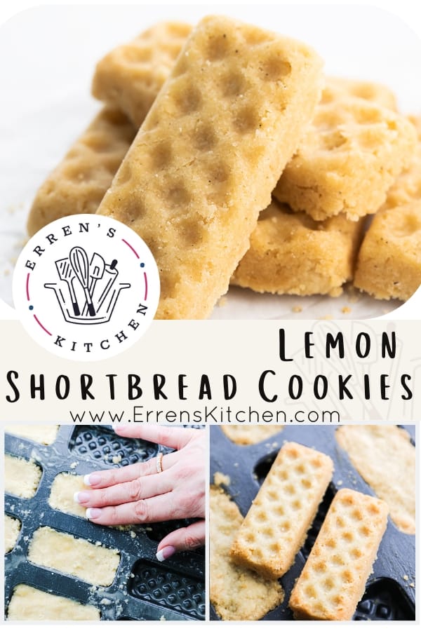 three images of Lemon Shortbread Cookies
