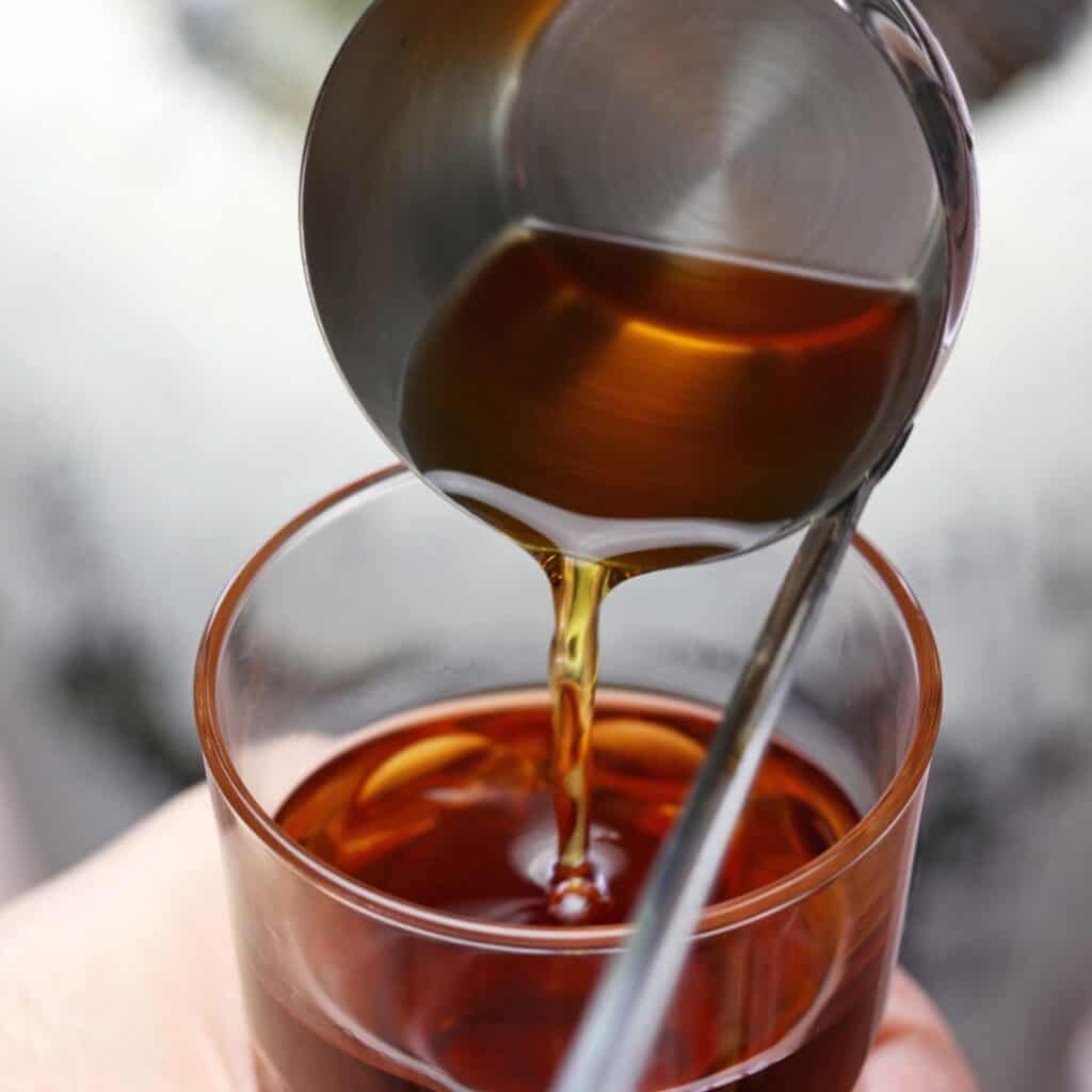 Xiaoshing Wine being poured into a glass