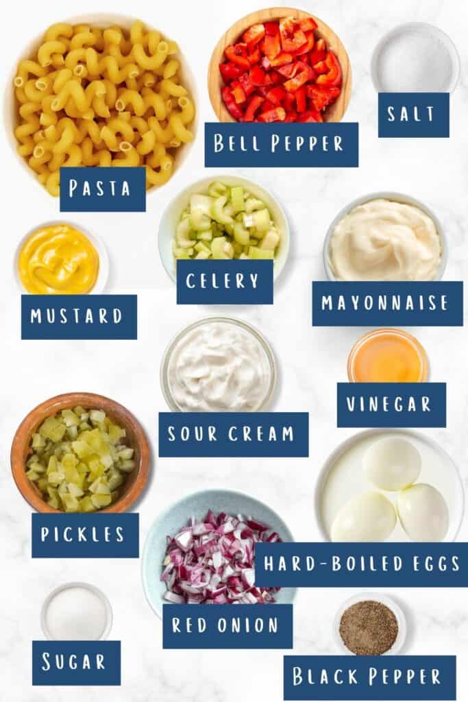 all of the ingredients for this recipe laid out on a table