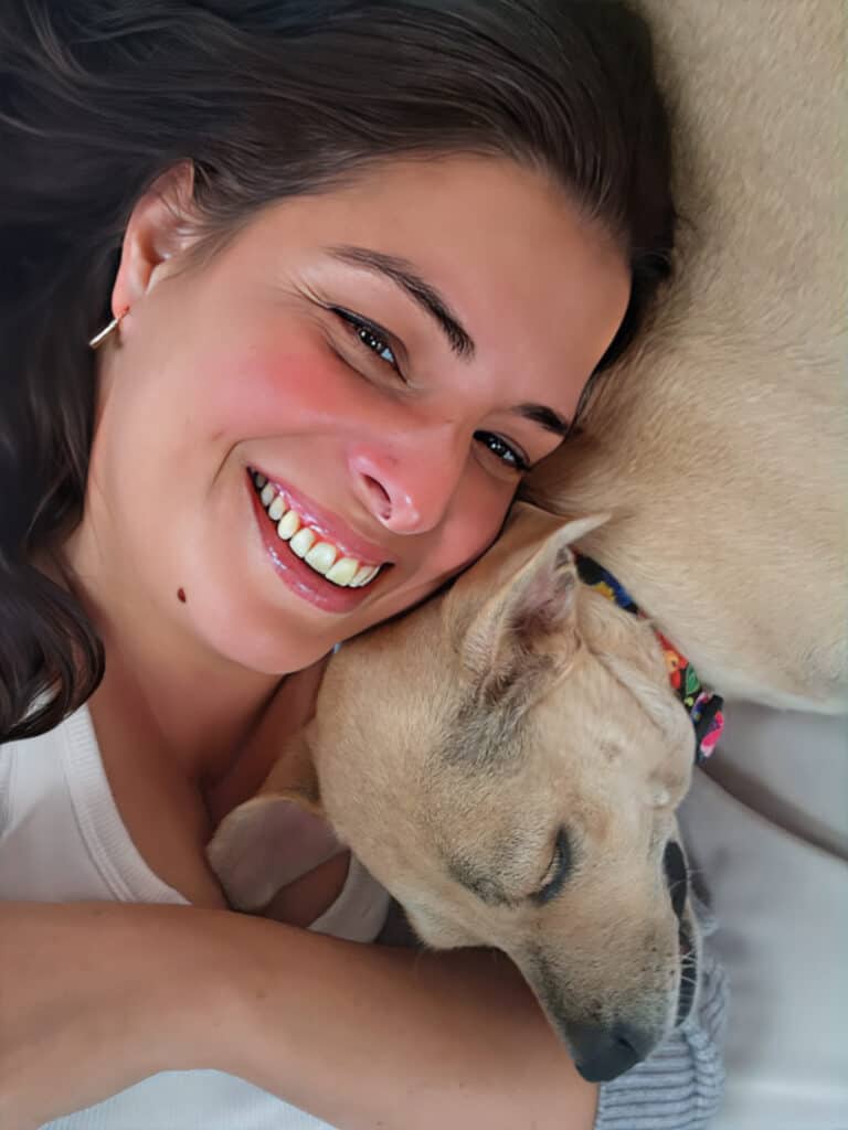 A close up of Erren and Sadie