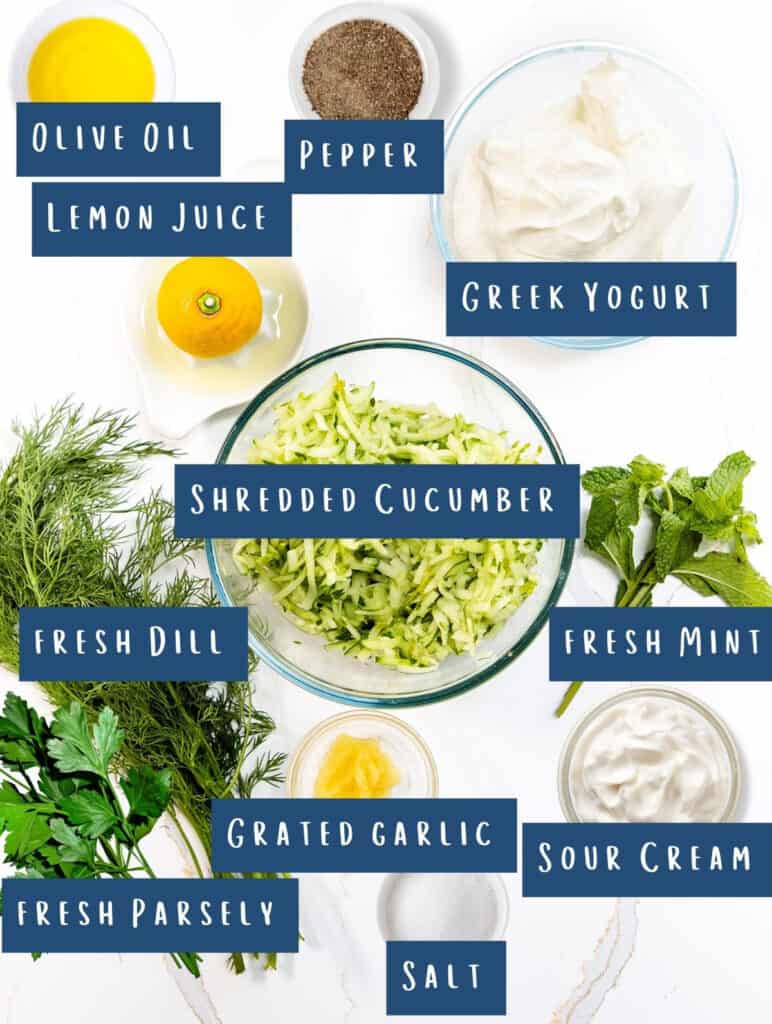 all of the ingredients for this recipe laid out on a table.